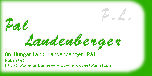 pal landenberger business card